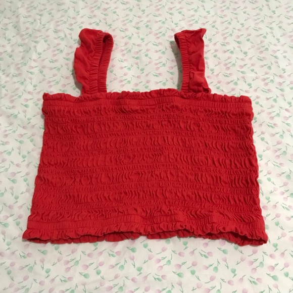 NWOT GAP Kids Cotton Smocked Tube Top Red Girls XXL/Women's S - Picture 4 of 6